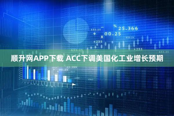 顺升网APP下载 ACC下调美国化工业增长预期